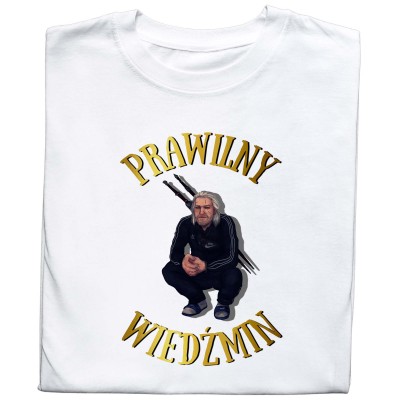 Koszulka Z Nadrukiem Prawilny Wiedźmin Witcher Prezent Meme