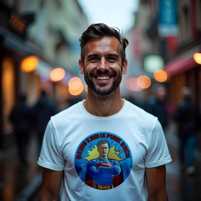 Koszulka z Nadrukiem SuperMan – Śmieszna Koszulka Meme