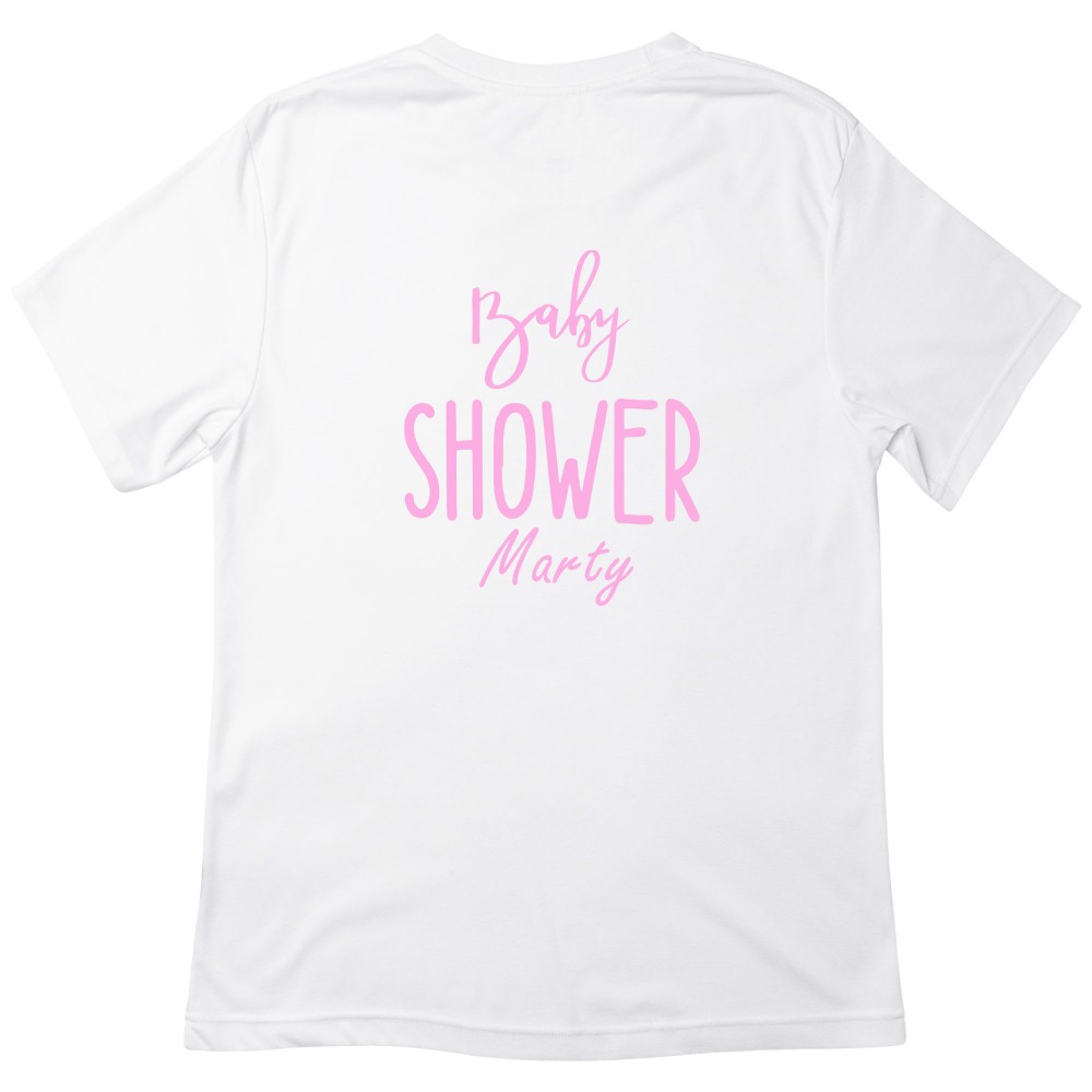 Koszulka z Nadrukiem Baby Shower – Personalizowana z Twoim Imieniem
