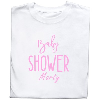 Koszulka z Nadrukiem Baby Shower – Personalizowana z Twoim Imieniem