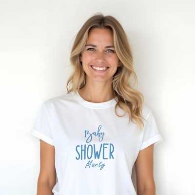 Koszulka z Nadrukiem Baby Shower – Personalizowana z Twoim Imieniem