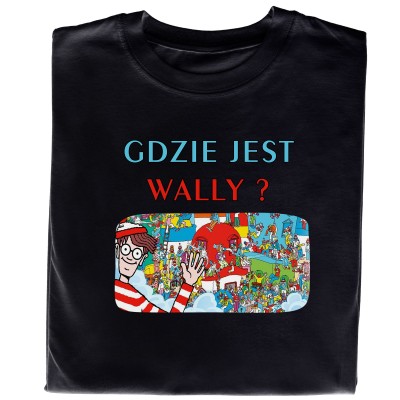 Koszulka z Nadrukiem „Gdzie jest Wally?” – Śmieszna Koszulka