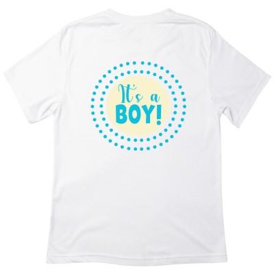 Koszulka z Nadrukiem „It’s a Boy!” – Baby Shower | Koszulka dla Przyszłej Mamy