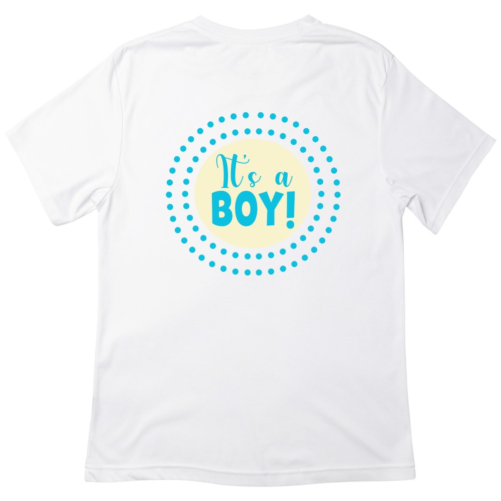 Koszulka z Nadrukiem „It’s a Boy!” – Baby Shower | Koszulka dla Przyszłej Mamy