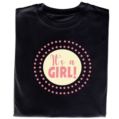 Koszulka z Nadrukiem „It’s a Girl!” – Baby Shower | Koszulka dla Przyszłej Mamy