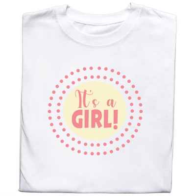 Koszulka z Nadrukiem „It’s a Girl!” – Baby Shower | Koszulka dla Przyszłej Mamy