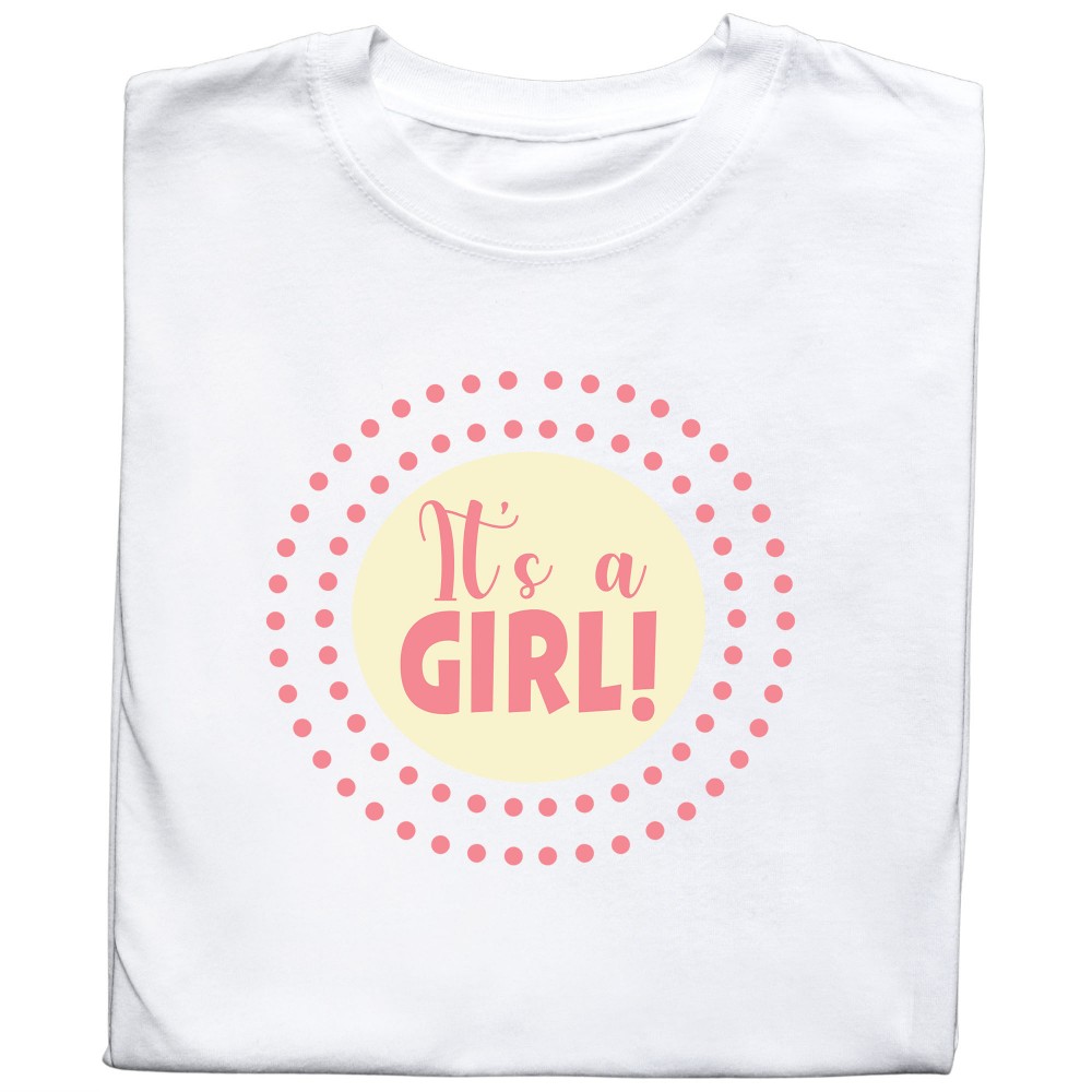 Koszulka z Nadrukiem „It’s a Girl!” – Baby Shower | Koszulka dla Przyszłej Mamy