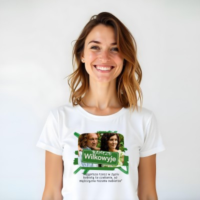 Koszulka z Nadrukiem „Ranczo Wilkowyje” – Śmieszna Koszulka