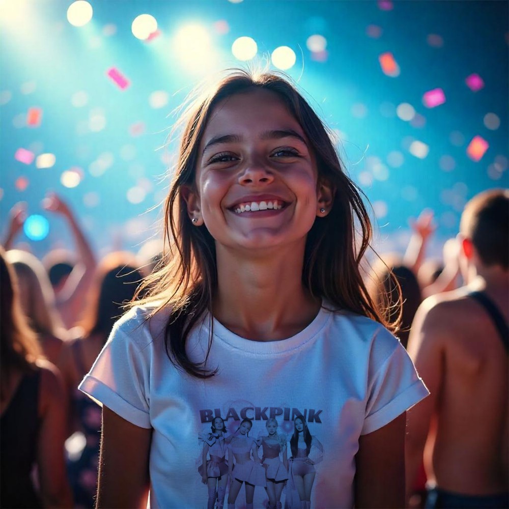 Koszulka z Nadrukiem BLACKPINK – Koszulka K-pop dla Fanki