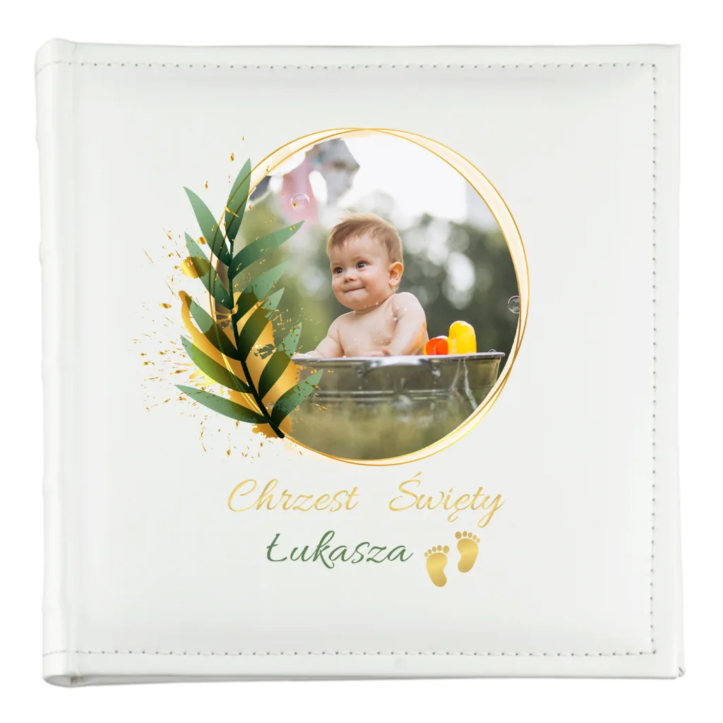 Personalizowany Album na Chrzest Święty ze Zdjęciem, Imieniem