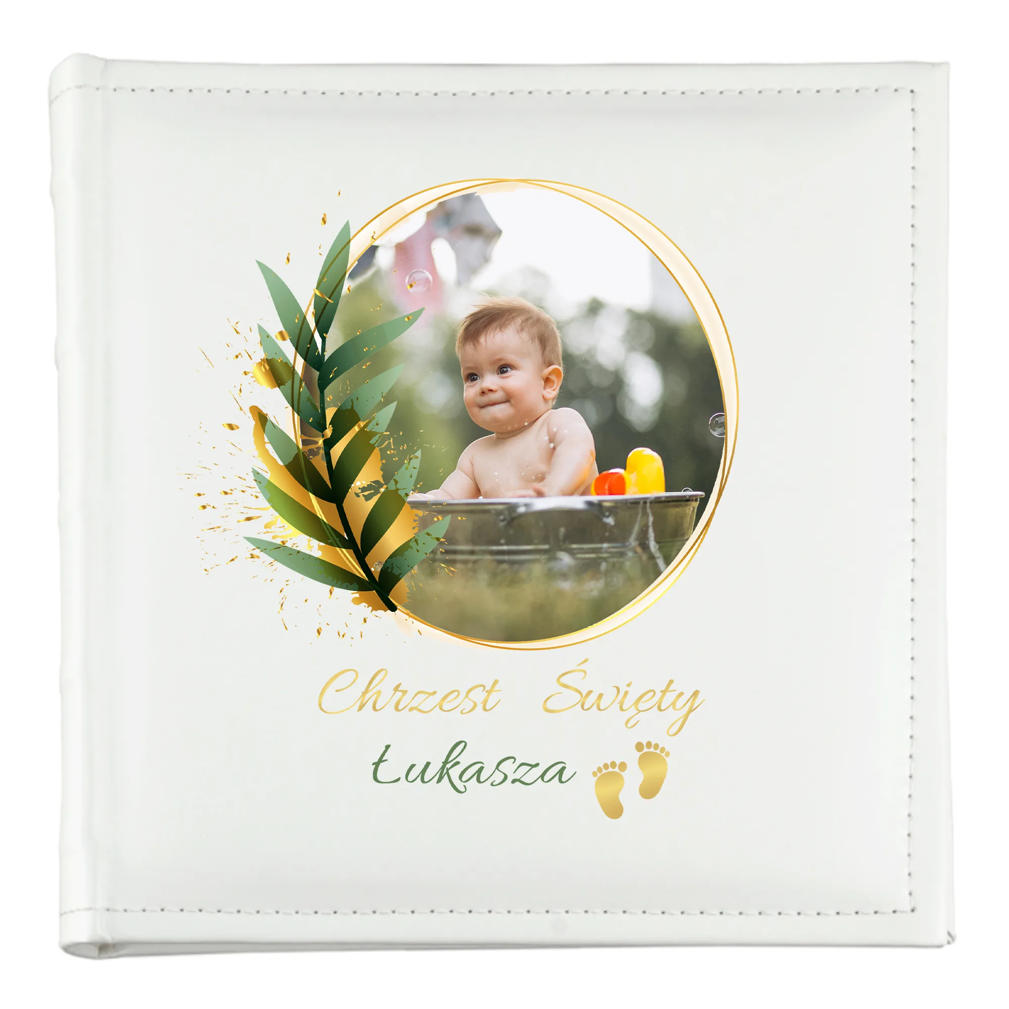 Personalizowany Album na Chrzest Święty ze Zdjęciem, Imieniem