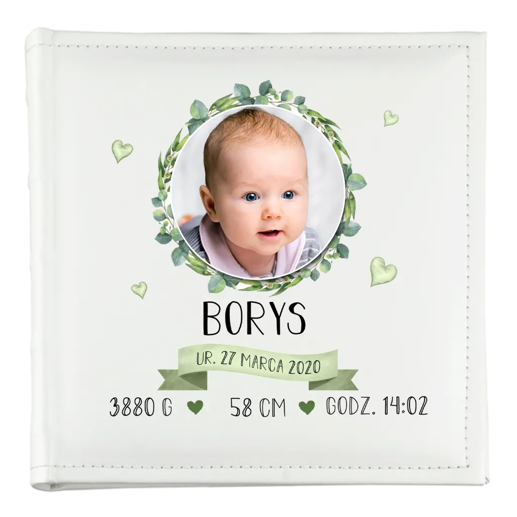 Personalizowany Album Metryczka Narodzin – Album na Zdjęcia Dziecka 200 Zdjęć 10x15