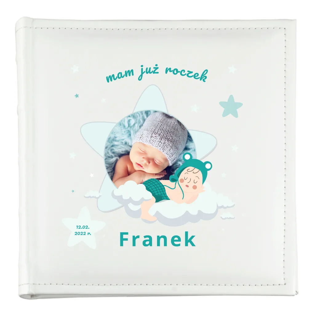 Album na Roczek 1 Urodziny ze Zdjęciem Personalizowany Prezent dla Dziecka