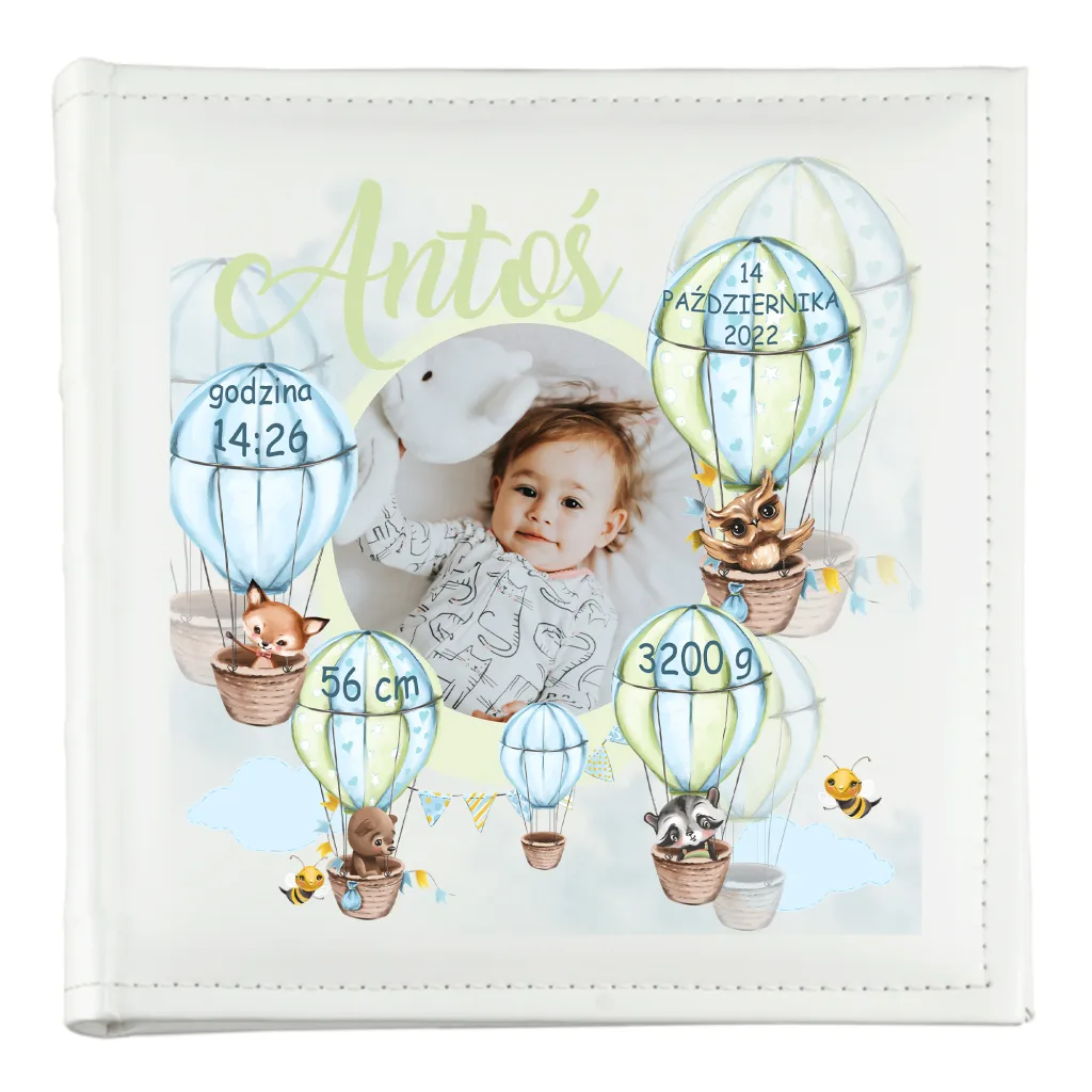 Album Metryczka Narodzin ze Zdjęciem Dziecka 10x15 200 Zdjęć Personalizowany