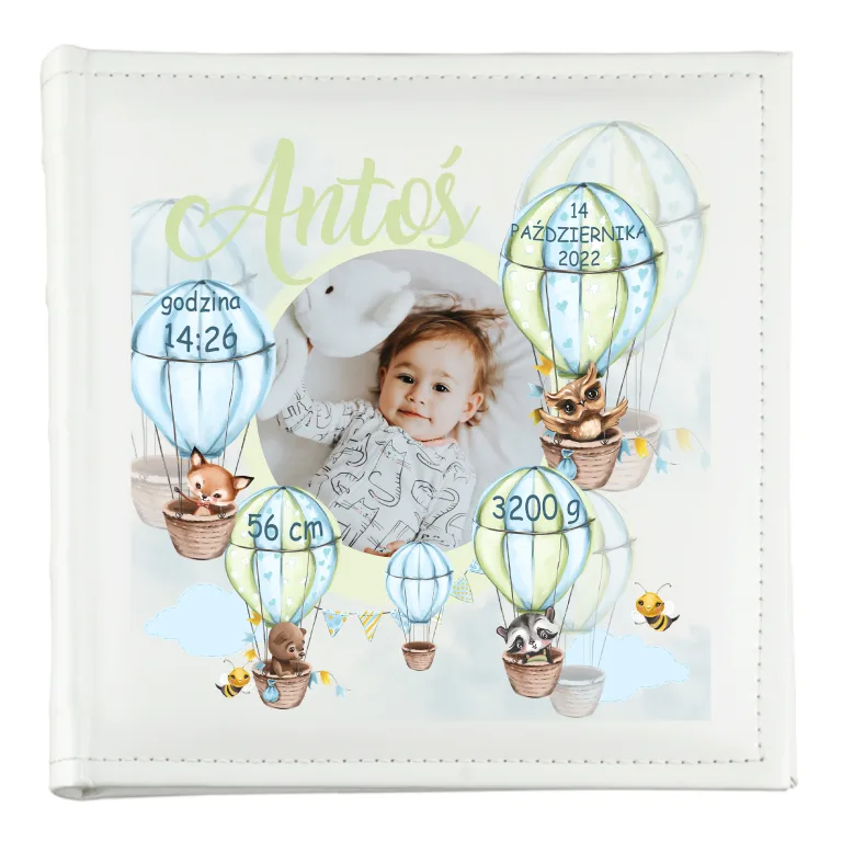 Album Metryczka Narodzin ze Zdjęciem Dziecka 10x15 200 Zdjęć Personalizowany