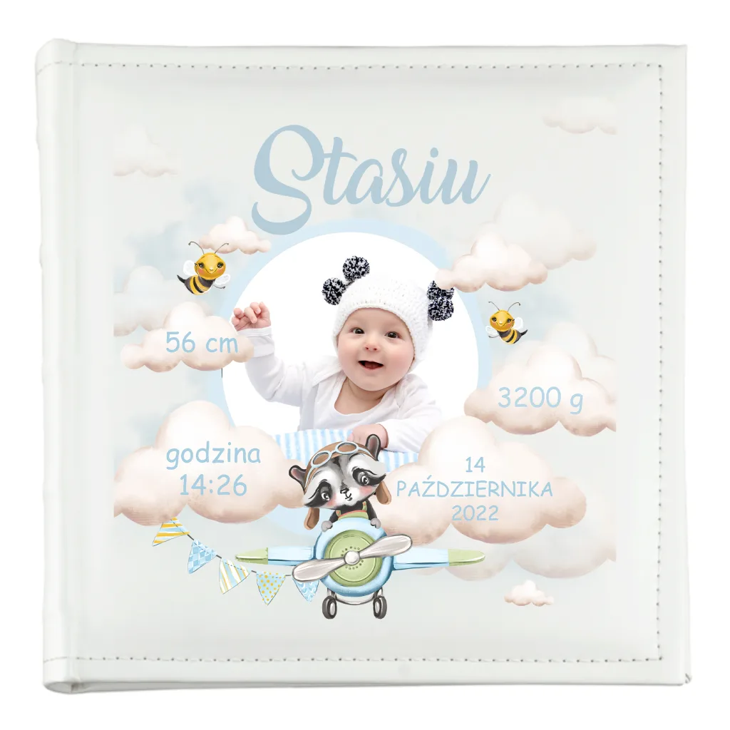 Album Metryczka Narodzin ze Zdjęciem Dziecka 10x15 200 Zdjęć Personalizowany
