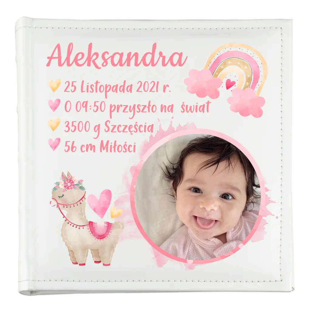 Album Personalizowany Metryczka Urodzenia 200 Zdjęć 10x15 Chrzest Prezent