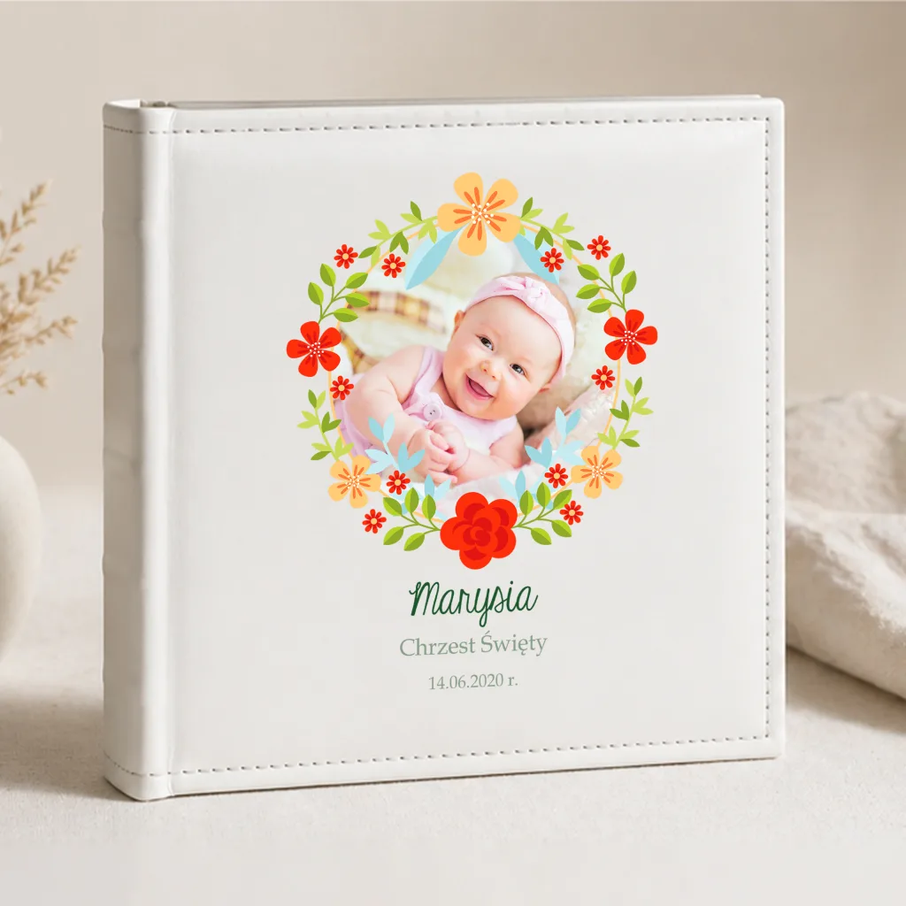 Personalizowany Album na Chrzest Święty – Imię, Data i Zdjęcie | Pamiątka Chrztu