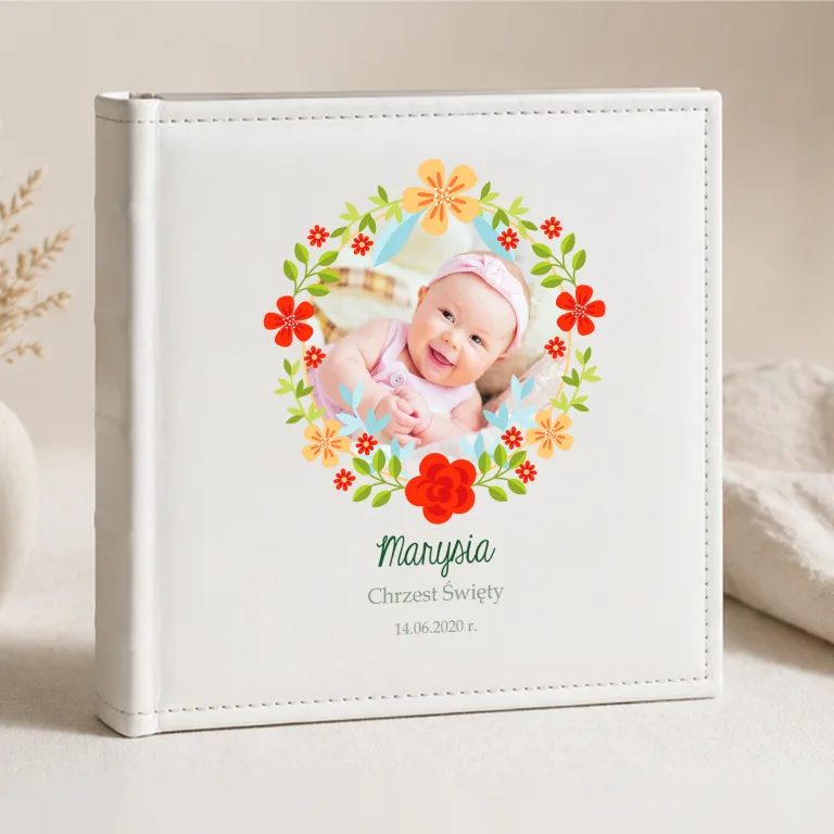 Personalizowany Album na Chrzest Święty – Imię, Data i Zdjęcie | Pamiątka Chrztu