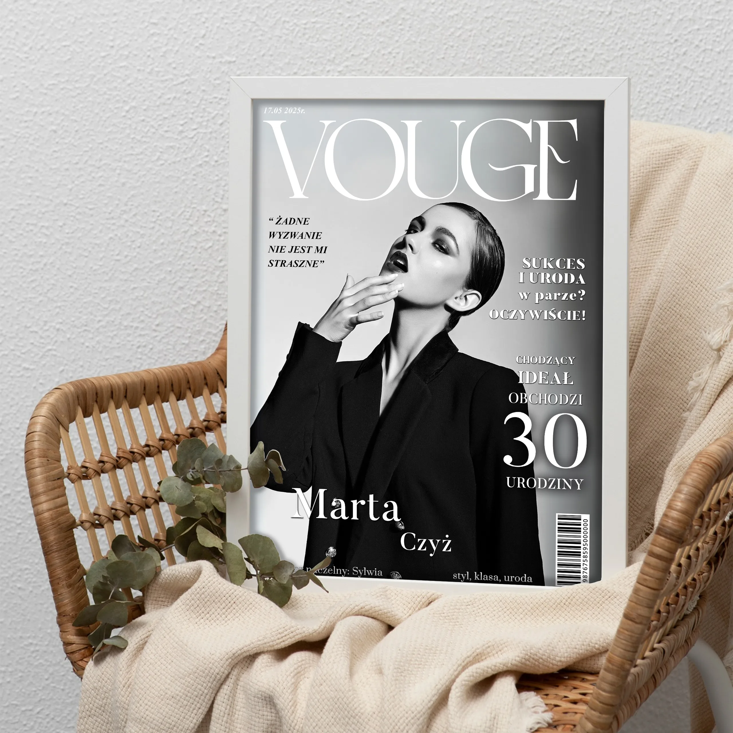 Personalizowany plakat „VOGUE” z Twoim zdjęciem – wyjątkowa okładka magazynu, format A3 - obrazek 4