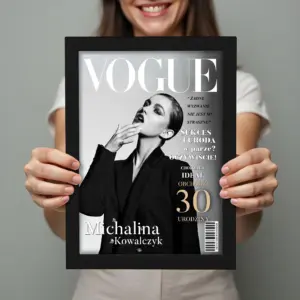 Personalizowany plakat „VOGUE” z Twoim zdjęciem – wyjątkowa okładka magazynu, format A3