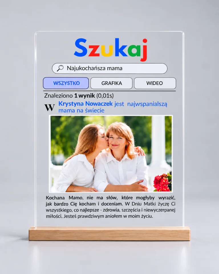 Statuetka dla Mamy ze Zdjęciem – Wyjątkowy Personalizowany Prezent na Dzień Matki