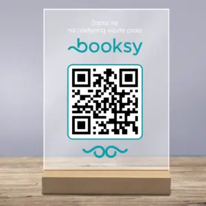 Personalizowana tabliczka QR do Booksy – wygodne umawianie wizyt dla Twojego biznesu
