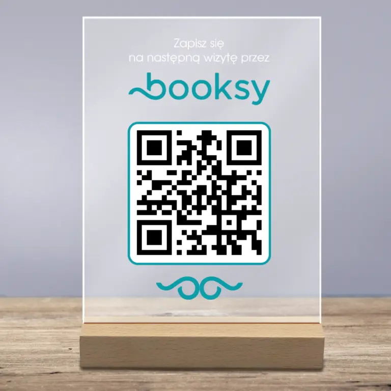Personalizowana tabliczka QR do Booksy – wygodne umawianie wizyt dla Twojego biznesu