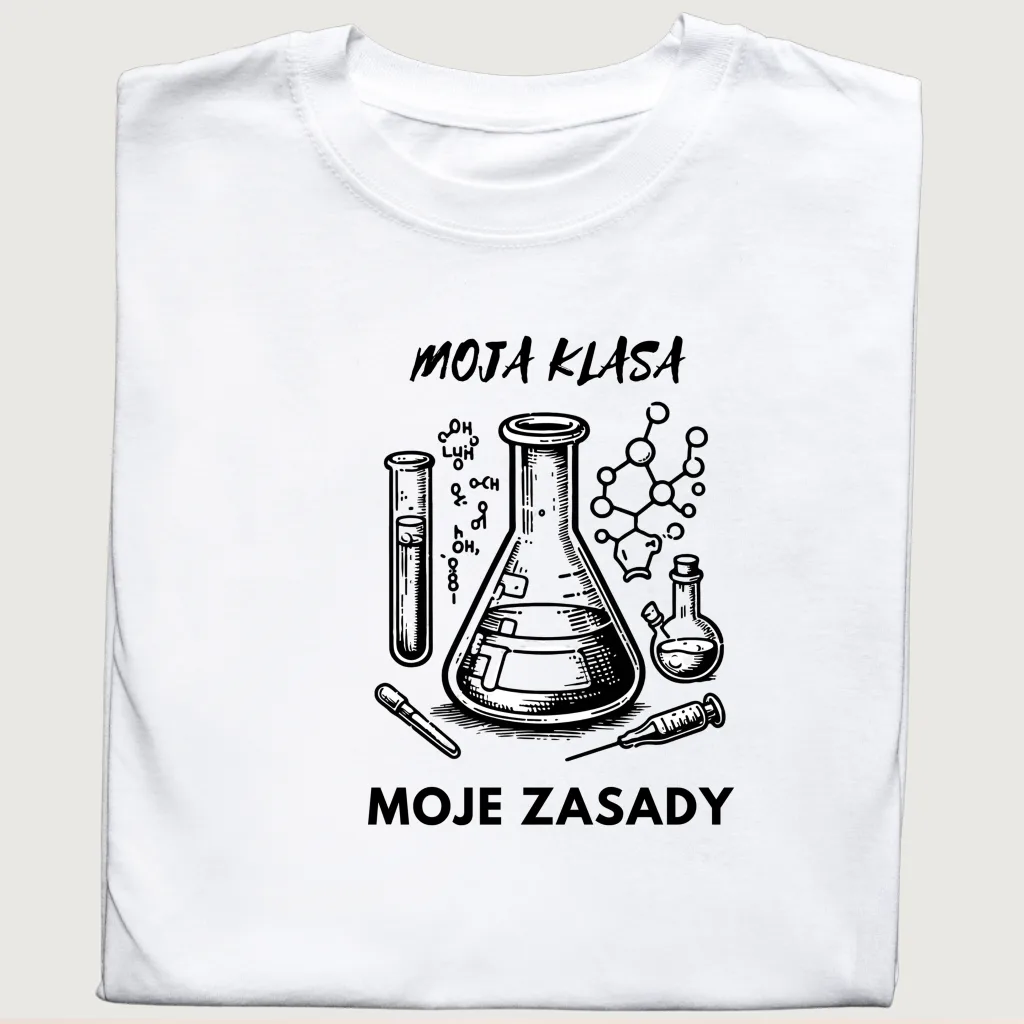 Koszulka „Moja klasa, moje zasady” – dla nauczycieli, którzy rządzą w klasie