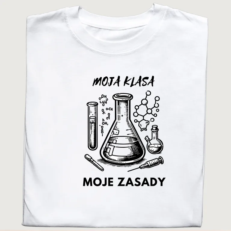 Koszulka „Moja klasa, moje zasady” – dla nauczycieli, którzy rządzą w klasie