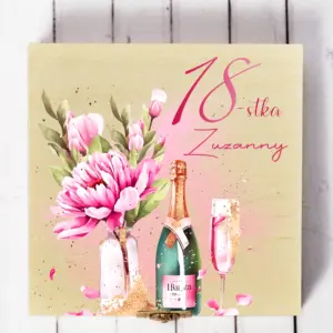 Prezent na 18-tkę | Drewniana Skrzynka na Gotówkę