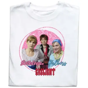 Koszulka z Nadrukiem Ranczo – Girlboss Gatekeep Gaslight