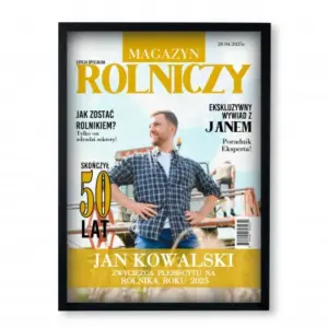 Plakat ROLNIK – personalizowana okładka magazynu z Twoim zdjęciem | Prezent dla Rolnika