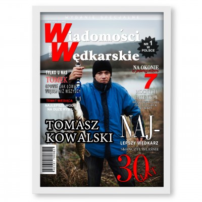 Personalizowana okładka „Wiadomości Wędkarskie” A3 – wyjątkowy plakat dla wędkarza