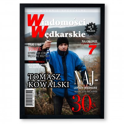 Personalizowana okładka „Wiadomości Wędkarskie” A3 – wyjątkowy plakat dla wędkarza
