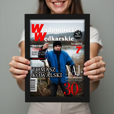 Personalizowana okładka „Wiadomości Wędkarskie” A3 – wyjątkowy plakat dla wędkarza