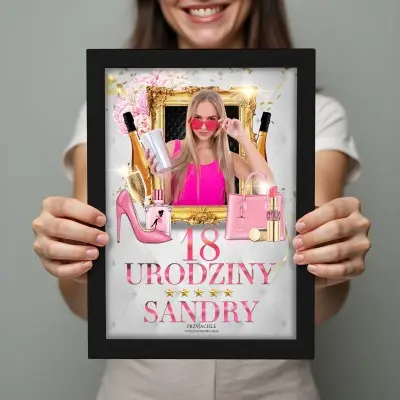 Personalizowany plakat urodzinowy 30x40 cm – wyjątkowy prezent w ramce