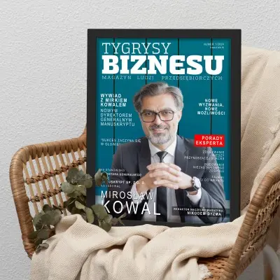 Personalizowany plakat „Tygrysy Biznesu” 30x40 cm – prestiżowa okładka magazynu