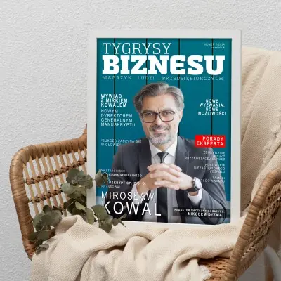 Personalizowany plakat „Tygrysy Biznesu” 30x40 cm – prestiżowa okładka magazynu