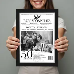 Plakat-okładka gazety „Rzeczpospolita” 30x40 cm – elegancki prezent na rocznicę