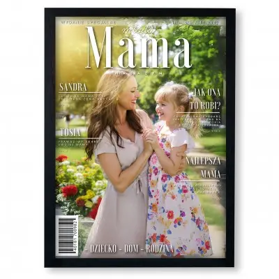 Personalizowana Okładka Magazynu MŁODA MAMA – Format A3 w Ramce