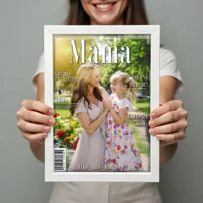 Personalizowana Okładka Magazynu MŁODA MAMA – Format A3 w Ramce
