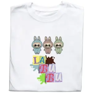 Koszulka z Nadrukiem Labubu | Śmieszny Prezent dla Fana Pop Kultury