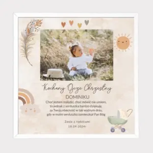 Podziękowanie dla Rodziców Chrzestnych | Pamiątka Chrztu