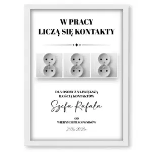 Personalizowany Plakat A3 – „W pracy liczą się kontakty”