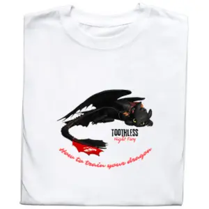 Koszulka z nadrukiem Jak Wytresować Smoka – Szczerbatek (Toothless)