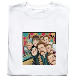 Koszulka z nadrukiem – śmieszne postacie Adamczycha | Idealna dla fanów serialu