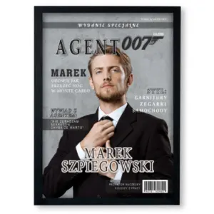 Personalizowana Okładka Magazynu „Agent 007” ze zdjęciem