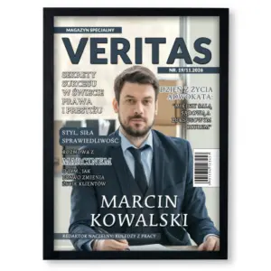 Plakat „Prawo VERITAS” ze zdjęciem – Elegancki Prezent dla Prawnika lub Absolwenta