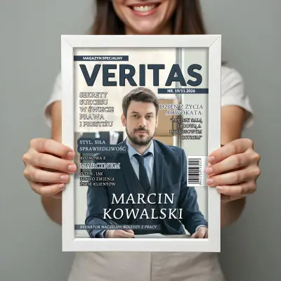 Plakat „Prawo VERITAS” ze zdjęciem – Elegancki Prezent dla Prawnika lub Absolwenta